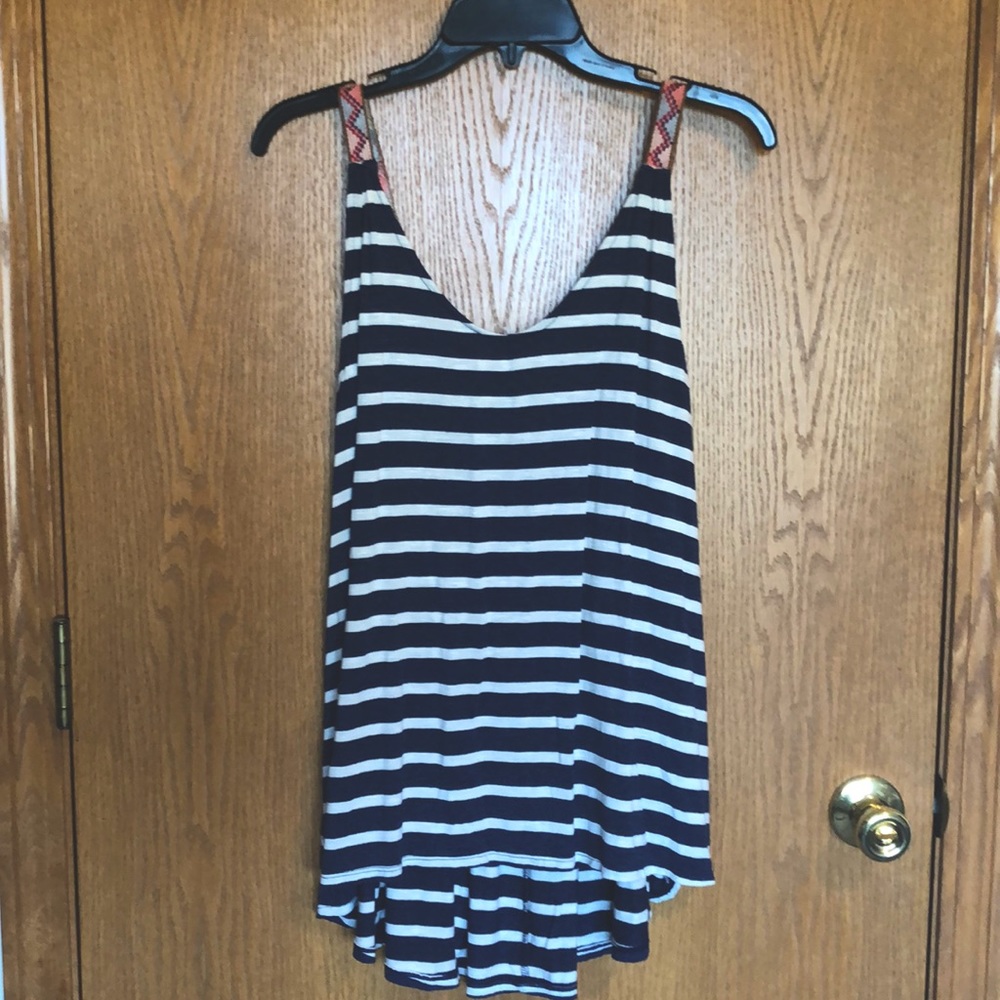 Navy Striped Summer Tank